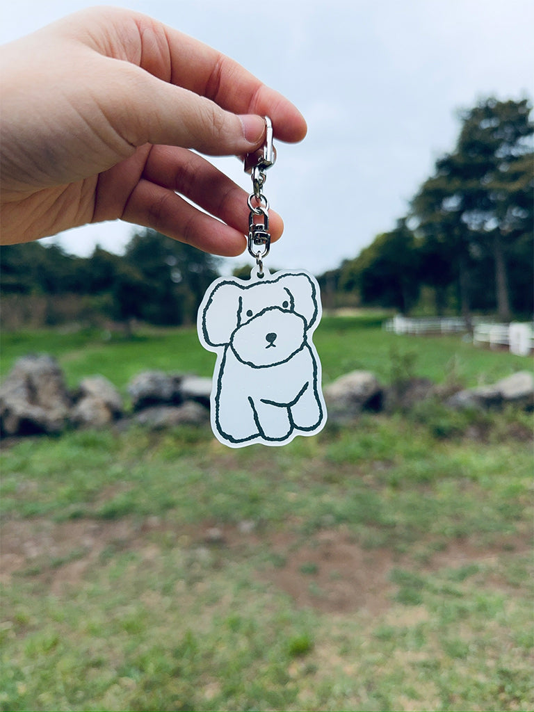 Cat and dog key ring