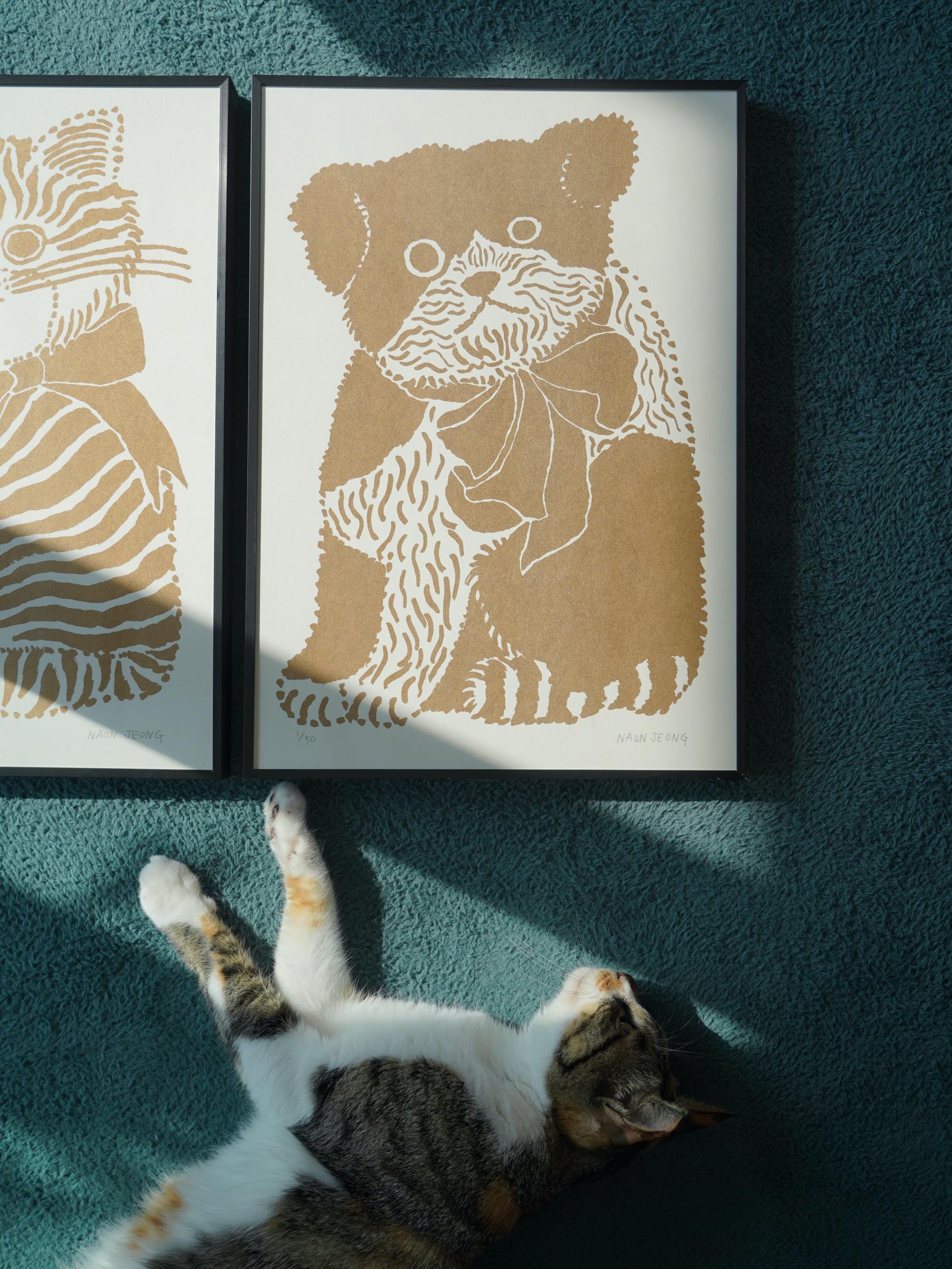 Cat and Dog Riso Print, Limited Edition