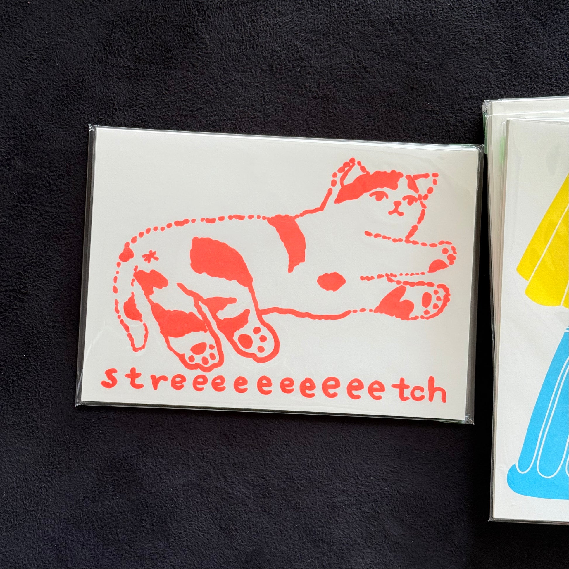 Streeeeetch cat Riso Print