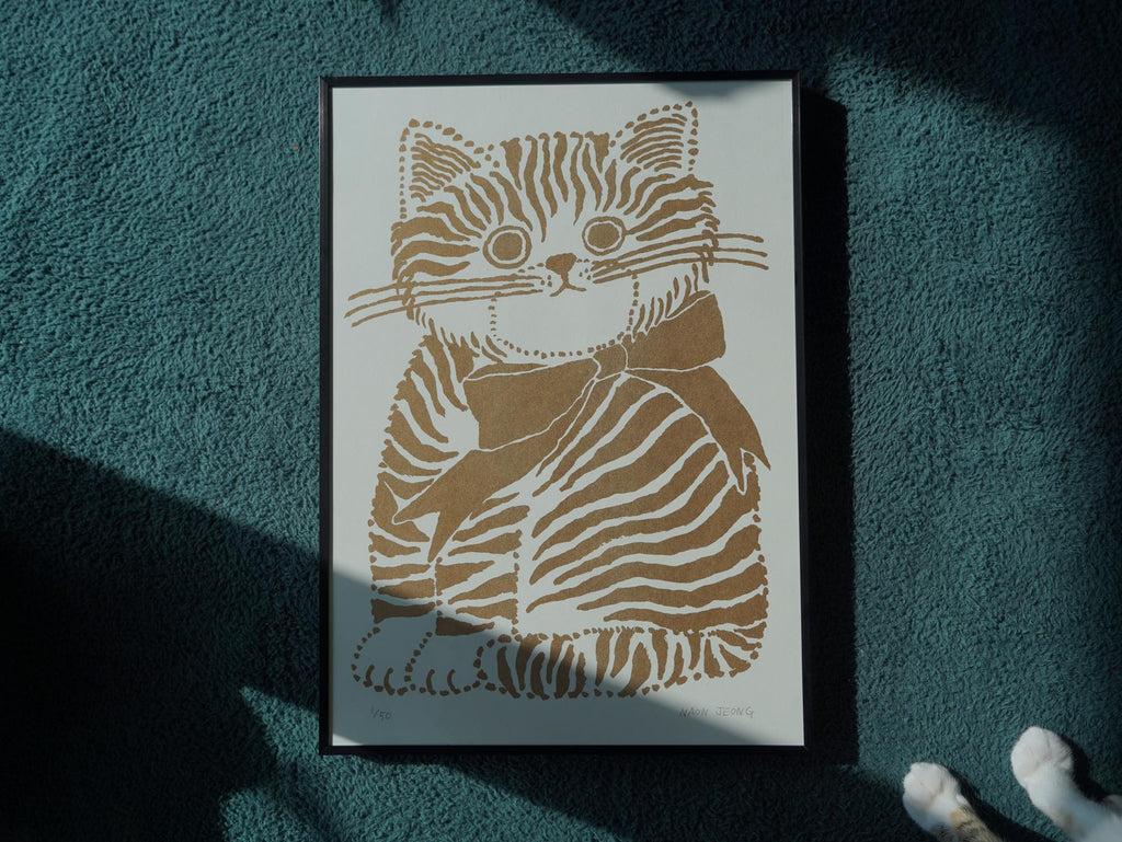 Cat and Dog Riso Print, Limited Edition