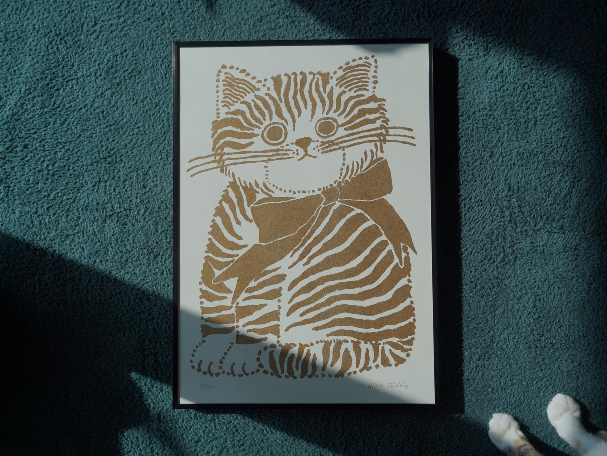 Cat and Dog Riso Print, Limited Edition