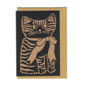 Ribbon cat folding card