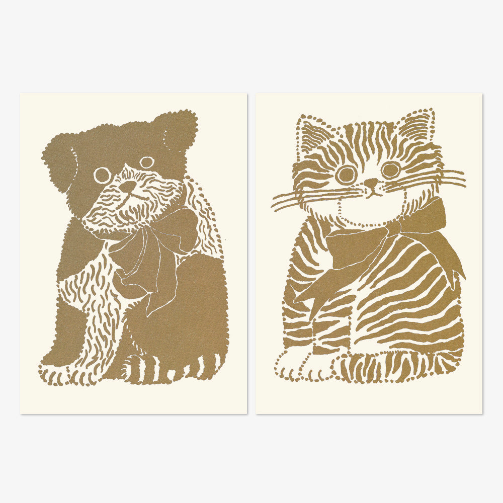 Cat and Dog Riso Print, Limited Edition